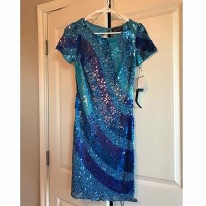 Camille La Vie Blue Sequin Dress